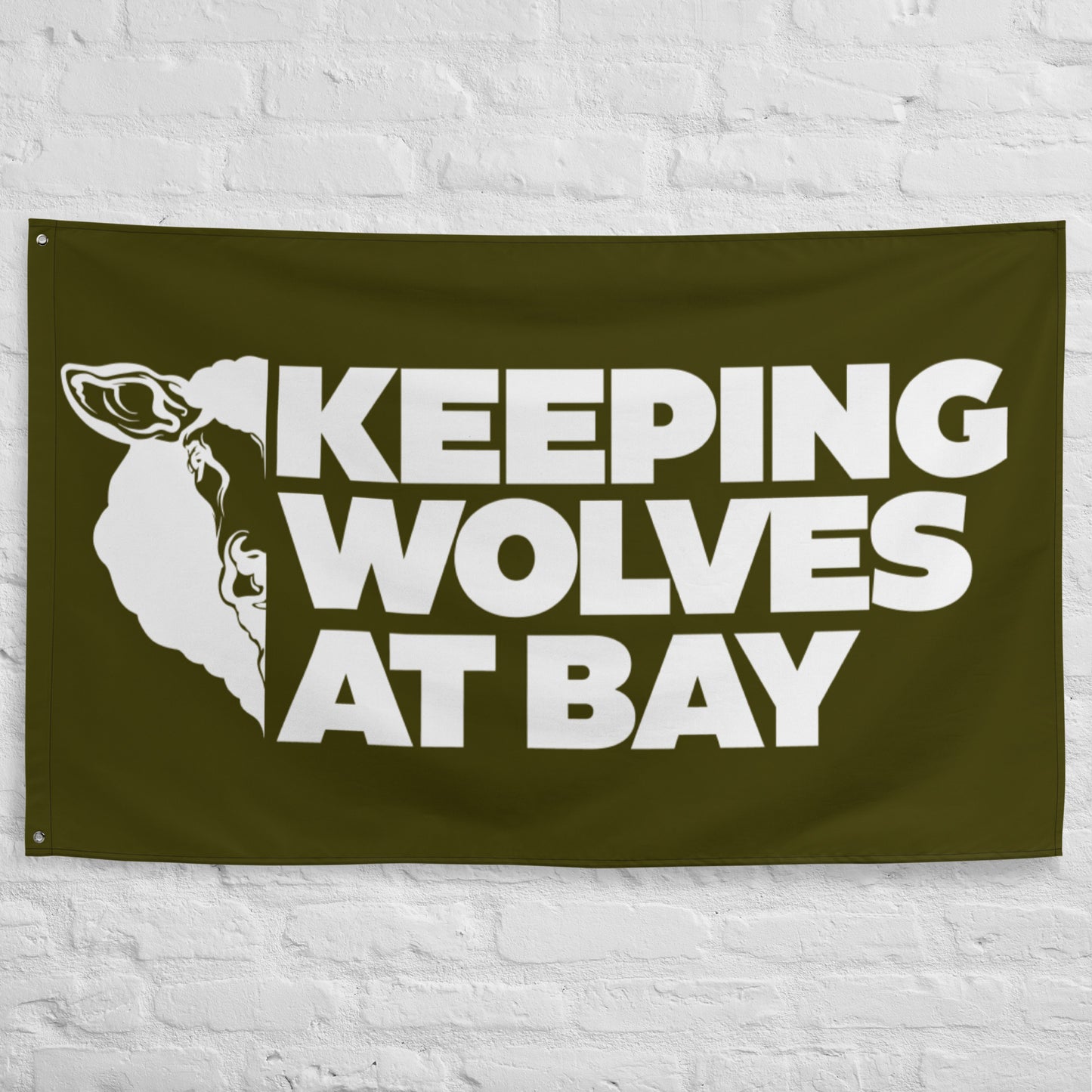 Keeping Wolves At Bay Flag