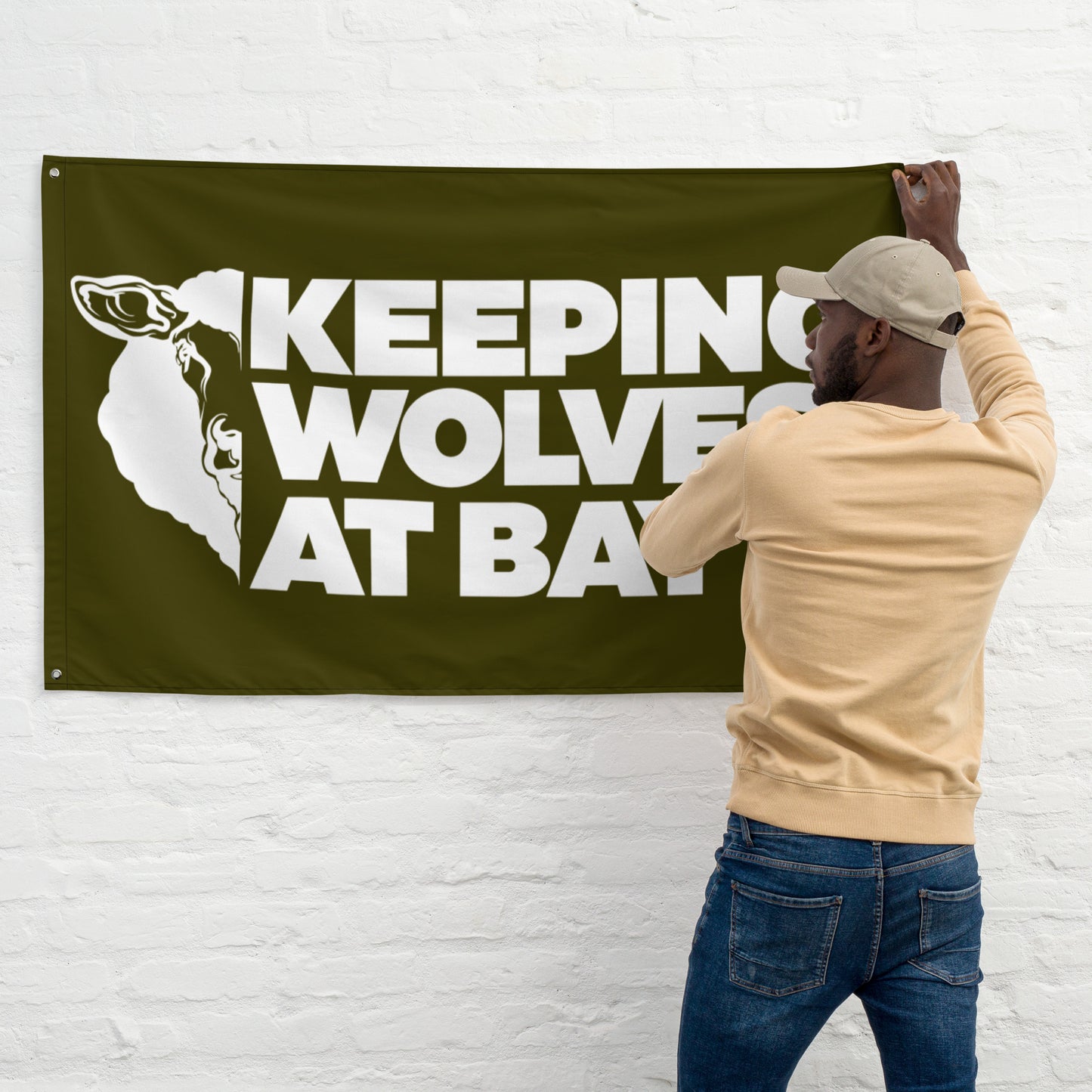 Keeping Wolves At Bay Flag